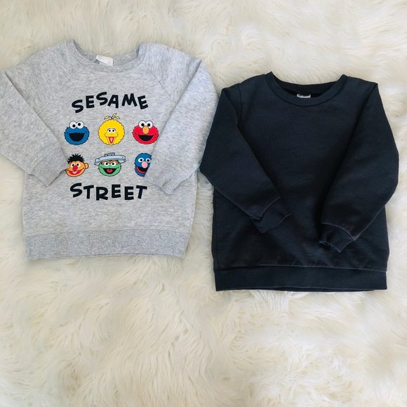 H&M Other - H&M Grey Sesame Street & Soild Grey Sweatshirt
